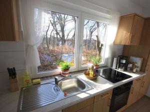 Kuchyň nebo kuchyňský kout v ubytování Biebernest Comfortable holiday residence