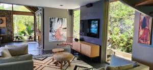 Χώρος καθιστικού στο Villa Manatea