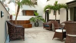 Χώρος καθιστικού στο Apartamento Garden na Praia de Palmas