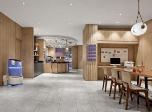 Nhà bếp/bếp nhỏ tại Hanting Premium Hotel Nanjing Jiangpu Research Park