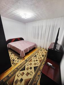 En eller flere senge i et værelse på Craiova Medicina APART