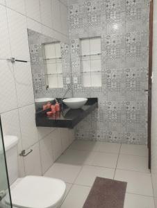 Et badeværelse på Casa Blue