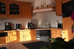 Η κουζίνα ή μικρή κουζίνα στο Jahnstraße 37 - Ferienwohnung Hufnagel +11 φωτογραφίες