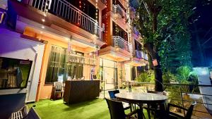 El edificio en el que está el hotel