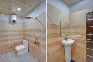 Ένα μπάνιο στο Hotel O Sector 110 Noida Formerly Luv Kush Tower Bhangel