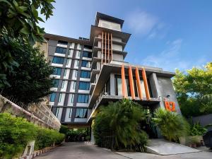 El edificio en el que está el hotel