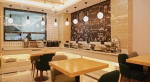 Khu vực ghế ngồi tại GreenTree Inn Nanjing Baijiahu