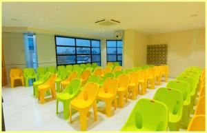 Χώρος καθιστικού στο Hotel Vrinda