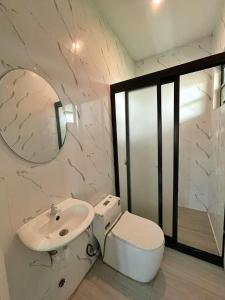 Koupelna v ubytování Island Stays