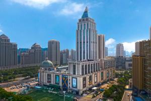 Cảnh Tô Châu hoặc tầm nhìn thành phố từ khách sạn