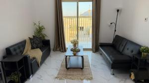 Χώρος καθιστικού στο شقة النور