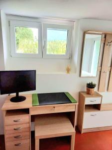 TV a/nebo společenská místnost v ubytování Lugano paradise downtown