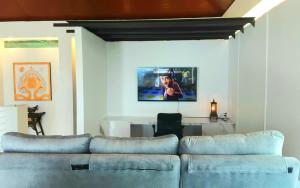 Et tv og/eller underholdning på VILLA Coconut Sala - Salad Beach, sunsets, seaviews, palm trees