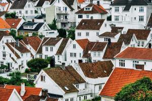 a bunch of white houses with red roofs at Brazil - Rio de Janeiro in Rio de Janeiro