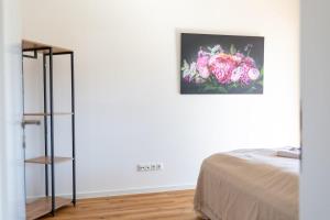 Ένα ή περισσότερα κρεβάτια σε δωμάτιο στο Best Stay Rhöner Gemütlichkeit Dietershausen