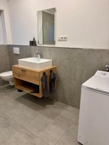 Ένα μπάνιο στο LA-Hüttenfeld Erdgeschoss Apartment +14 φωτογραφίες