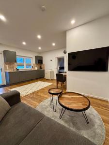 Η κουζίνα ή μικρή κουζίνα στο LA-Hüttenfeld Erdgeschoss Apartment