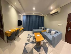 Svetainės erdvė apgyvendinimo įstaigoje شقق راحه الضيف للشقق المخدومة Rahat Al Daif Serviced Apartments - اقتصادى