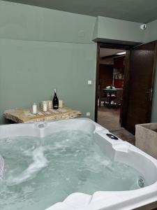 een bad gevuld met water in een kamer bij Villa Canolle Istria in Vodnjan