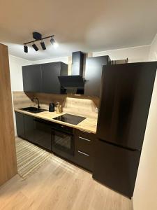 Køkken eller tekøkken på Ågotnes Cozy Apartment