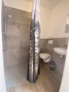 Koupelna v ubytování Himmelpforten Loft