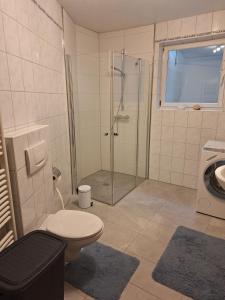 Ένα μπάνιο στο Ferienwohnung Lilia