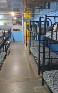 - une rangée de lits superposés dans une chambre dans l'établissement Backpackers Inn, à Panaji
