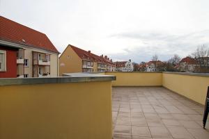 a view from the balcony of a apartment building at Gästewohnung "Harzliebe" in Halberstadt