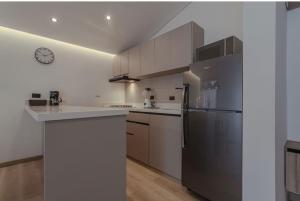 Kuchyň nebo kuchyňský kout v ubytování El lienzo Blanco en Medellin