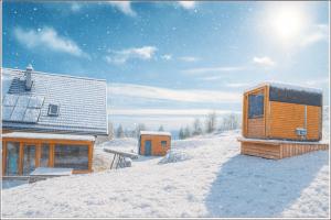 Domek Zieleniec v zimě