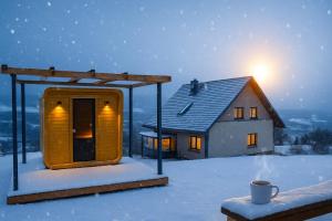 Domek Zieleniec v zimě