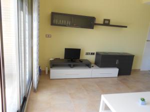 Μια τηλεόραση ή/και κέντρο ψυχαγωγίας στο Salomé Beach Apartments