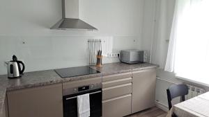 Η κουζίνα ή μικρή κουζίνα στο Sea Breeze Apartment