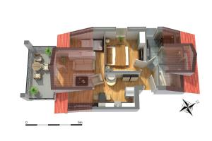 a floor plan of a house with at Kirschgarten 17 in Kellenhusen