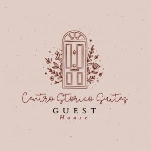 a logo for a guest house with a door at Centro Storico Suites Sarnico in Sarnico