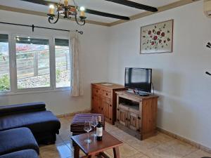 埃尔帕索Bungalow Los Guanches 3的配有沙发和平板电视的客厅