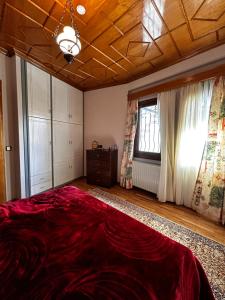 Un pat sau paturi într-o cameră la MetsoVillas στο κέντρο του Μετσόβου +33 fotografii