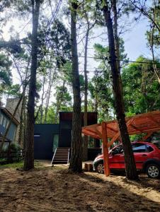 a house with a car parked next to trees at Big Sur in Mar Azul +2 photos