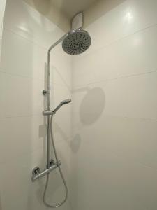 a shower with a shower head in a bathroom at Le Cocon d'Oberthur - Proche Thabor in Rennes +11 photos