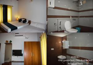 Телевизор и/или развлекательный центр в MeadowView Cottage Marari