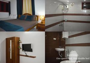 Кровать или кровати в номере MeadowView Cottage Marari