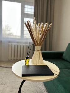 Et opholdsområde på Уютная квартира возле старого базара