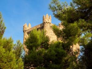 Un castello in mezzo ad alcuni alberi di Casa de La Canita a Guadamur