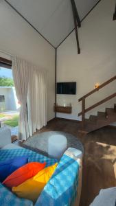 Postel nebo postele na pokoji v ubytování Morada dos Butiás