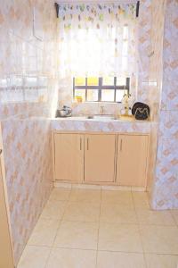 ein Badezimmer mit Waschbecken und Fenster in der Unterkunft Anifar cozy home in Kahawa