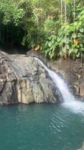 Zen and cozy escape between sea, mountain and river في بوانت-نوار: شلال في وسط تجمع مياه