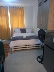 MeruTulivu Homes的房间里有一张大床的卧室