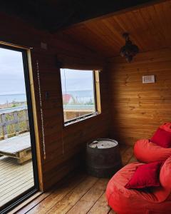 Posezení v ubytování Cabaña vista al Mar