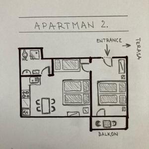 Plantegning af PIROVAC APARTMENTS ***