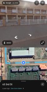 Ein Screenshot eines Handys mit einem Screenshot einer Straße in der Unterkunft Home sweet home in Vereeniging